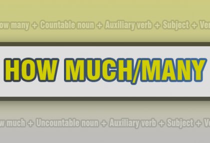 How Much - How Many